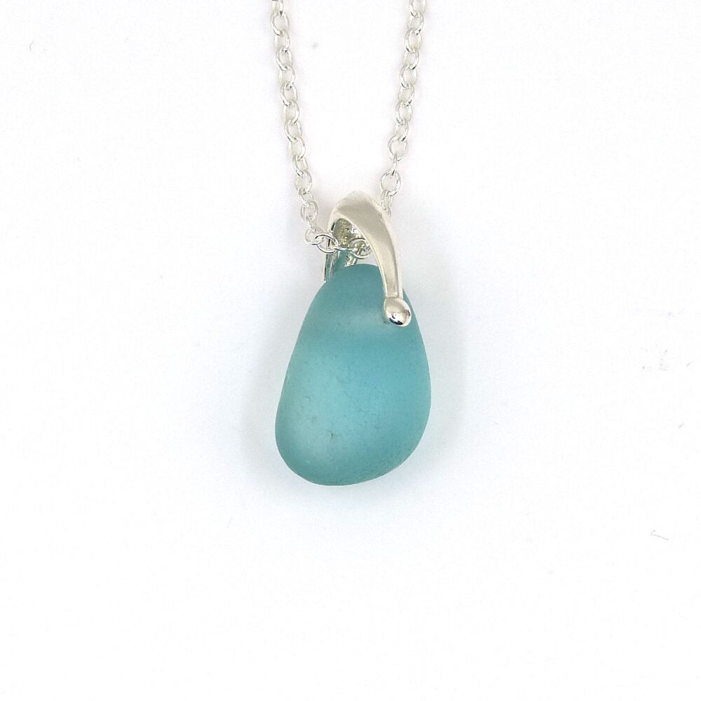 Turquoise Sea Glass Necklace JULIET