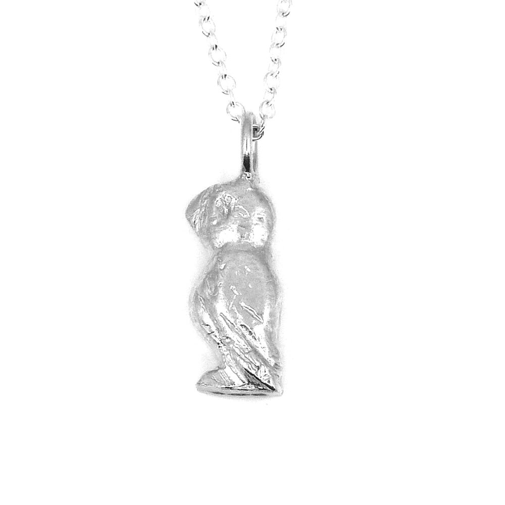 Sterling Silver Puffin Pendant Necklace