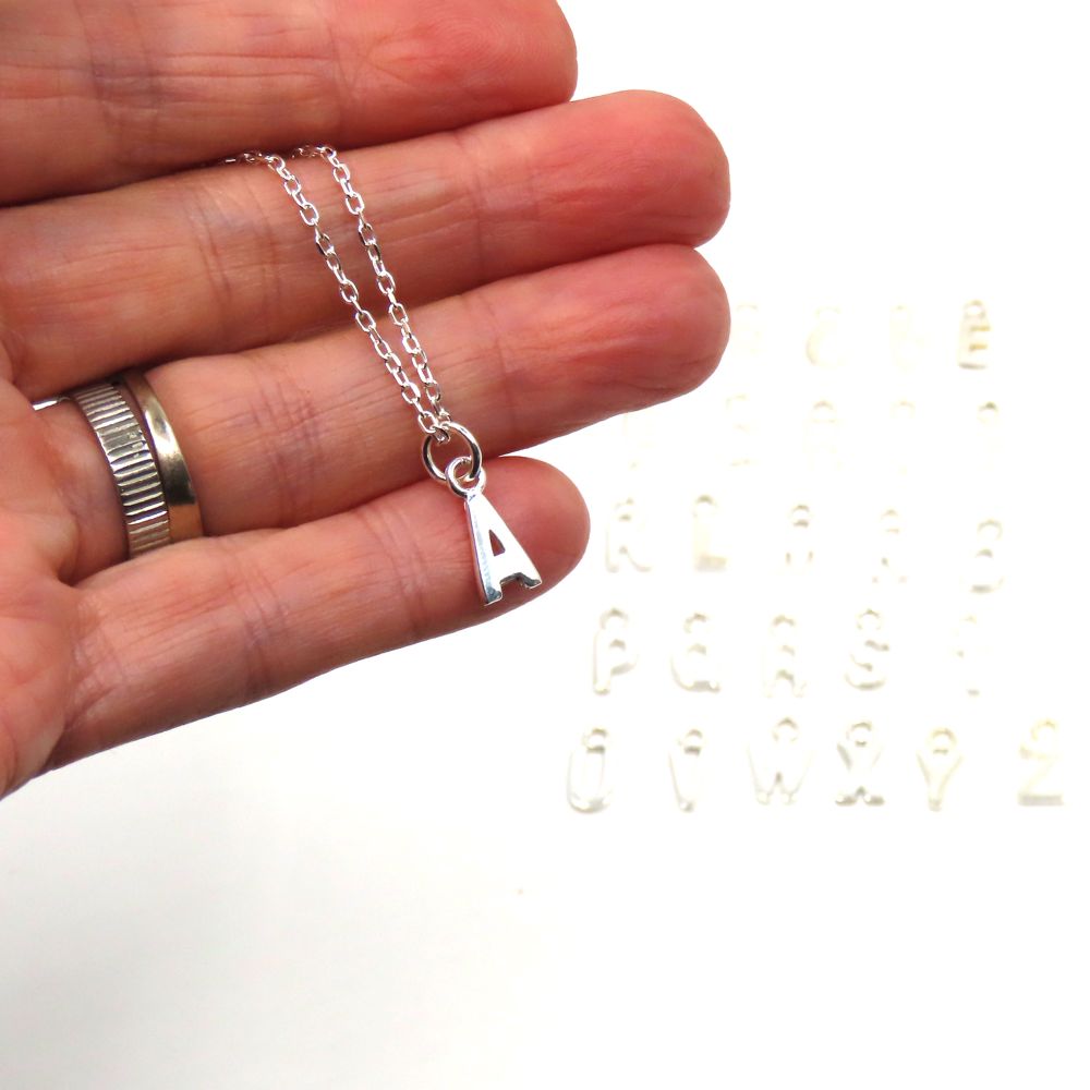 <!--011-->Sterling Silver Initial Necklaces