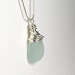 sterling silver wire wrapped sea glass necklace (5)