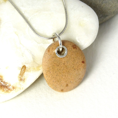 Sweet little Beach Stone Necklace, HARLOW