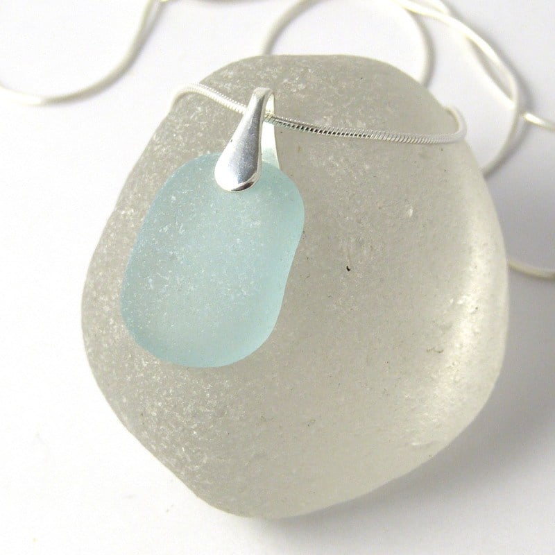 Sea Glass Pendant Necklace JANA