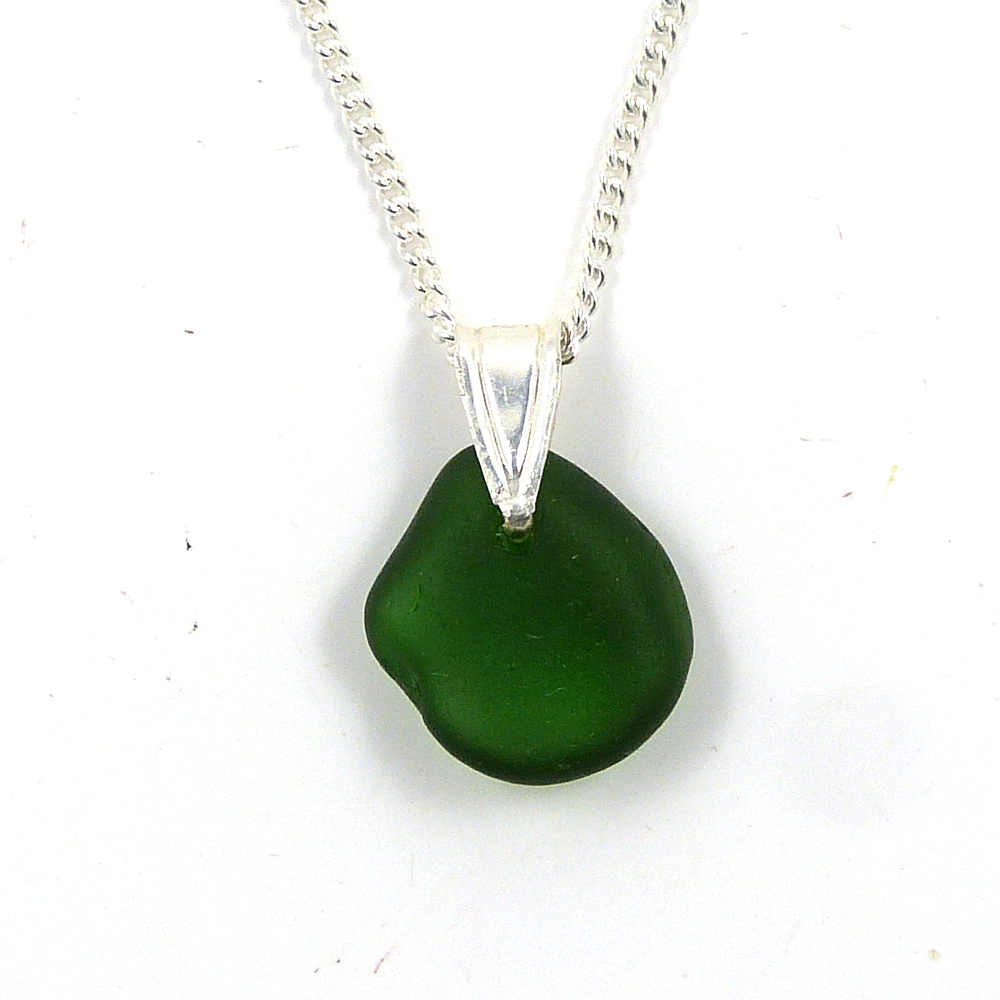 Green Sea Glass Necklace ISABELLA