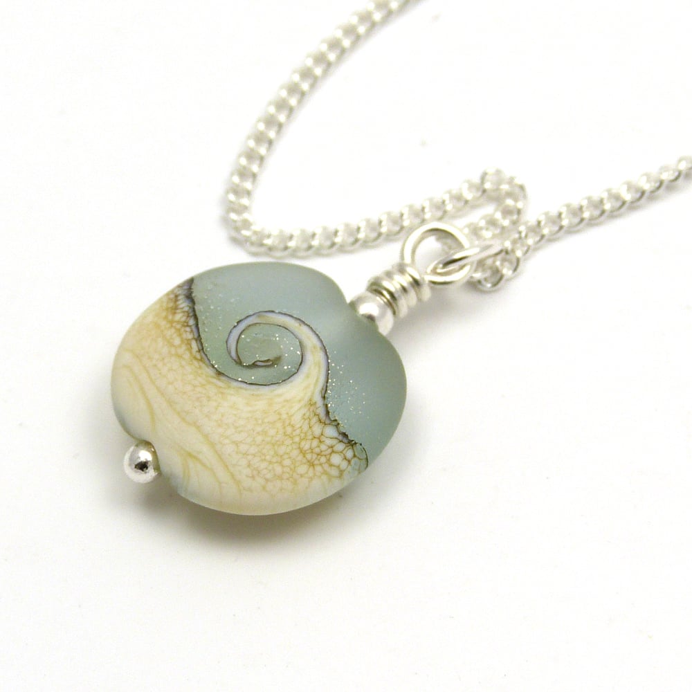 Ocean Wave Lampwork Bead Necklace