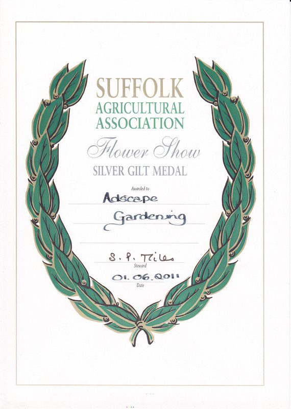 Suffolk Show Silver Gilt Award