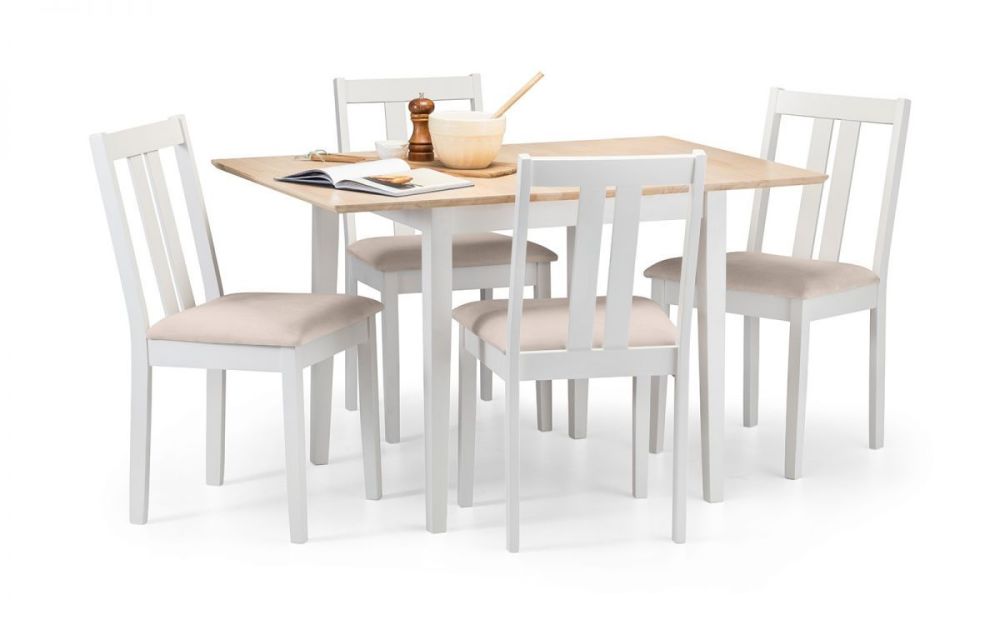 Rufford 2-Tone Extending Dining Set with 4 Chairs