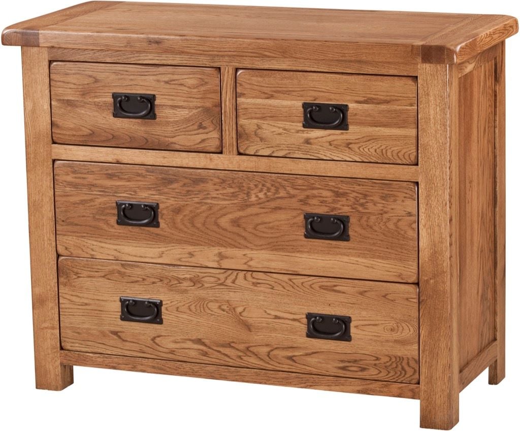 Rustic Oak  2+2 Chest of Drawers