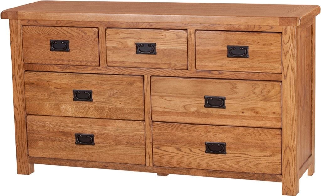Rustic Oak  3 Over 4 Chest of Drawers