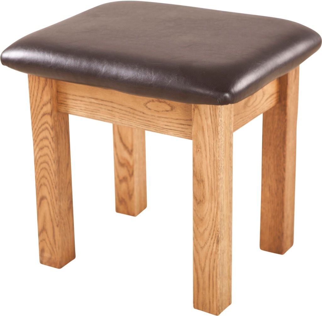 Rustic Oak  Dressing Table Stool