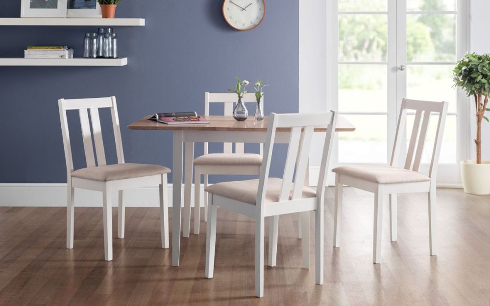 Rufford 2-Tone Extending Dining Set with 4 Chairs