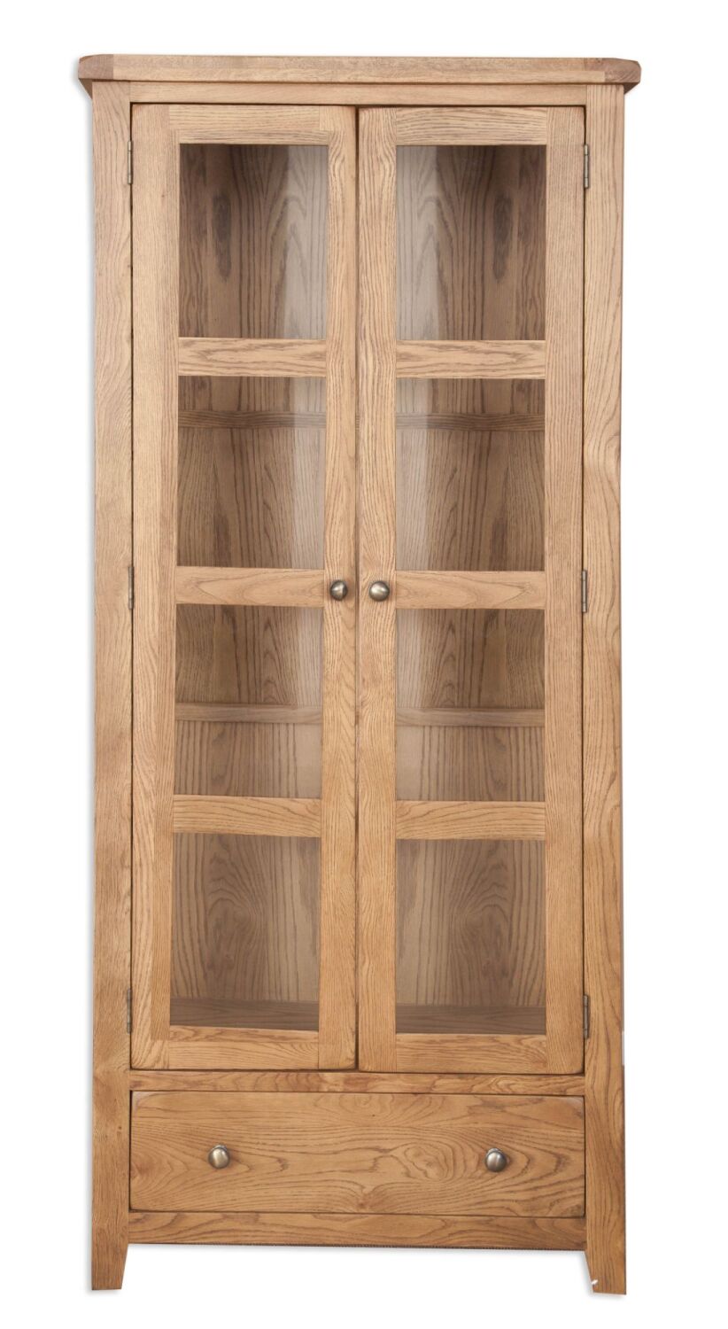 Monmouth Country Oak Glazed Display Cabinet