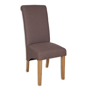 Auden Coffee Fabric / Oak Dining Chair
