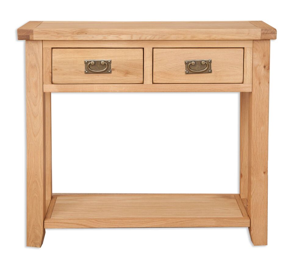 Monmouth Natural Oak 2 Drawer Console Table