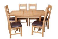 Monmouth Natural Oak 1.2 Extending Table & 4 Chairs