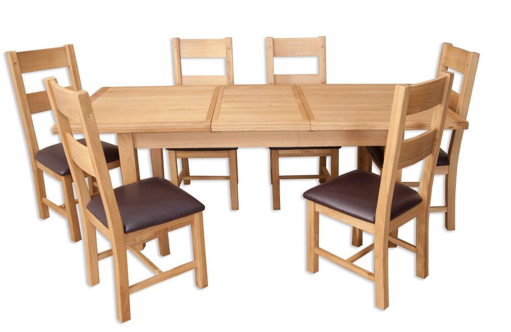 Monmouth Natural Oak 1.6 Extending Table & 6 Chairs
