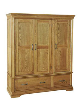 Bordeaux Triple Wardrobe with Drawers