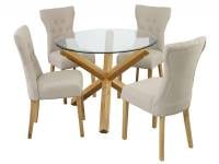 Oporto Dining Table with 4 Naples Chairs