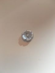 Silver Flower Petal Buttons. 14mm