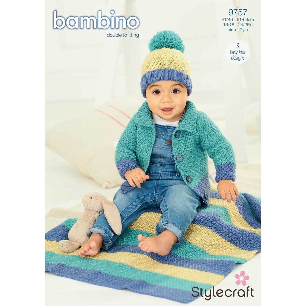 SC9757 Cardigan, Hat and Blanket