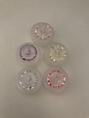 Crystal Clear Buttons. Size 15mm. 24