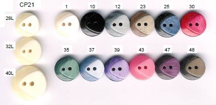 Chunky 2 Tone 2-Hole Button. Size 20mm