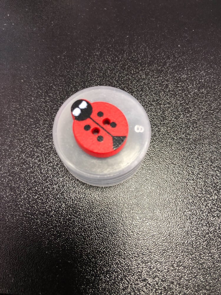 Ladybird Buttons Wooden