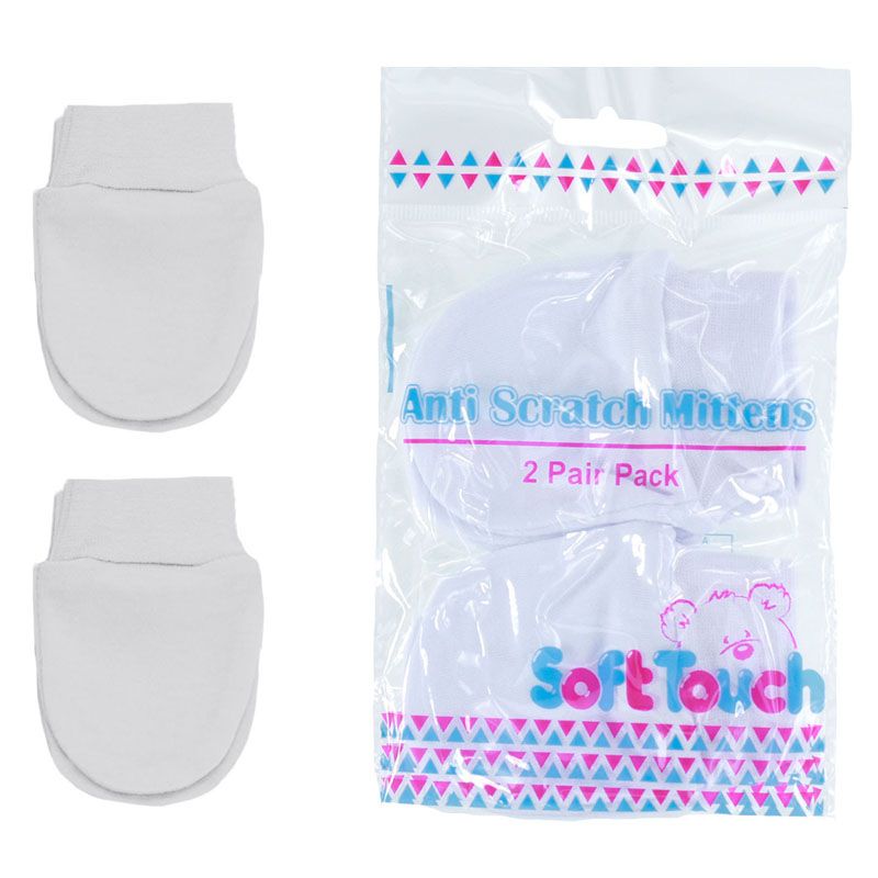 White Twin Pack of Scratch Mitts.