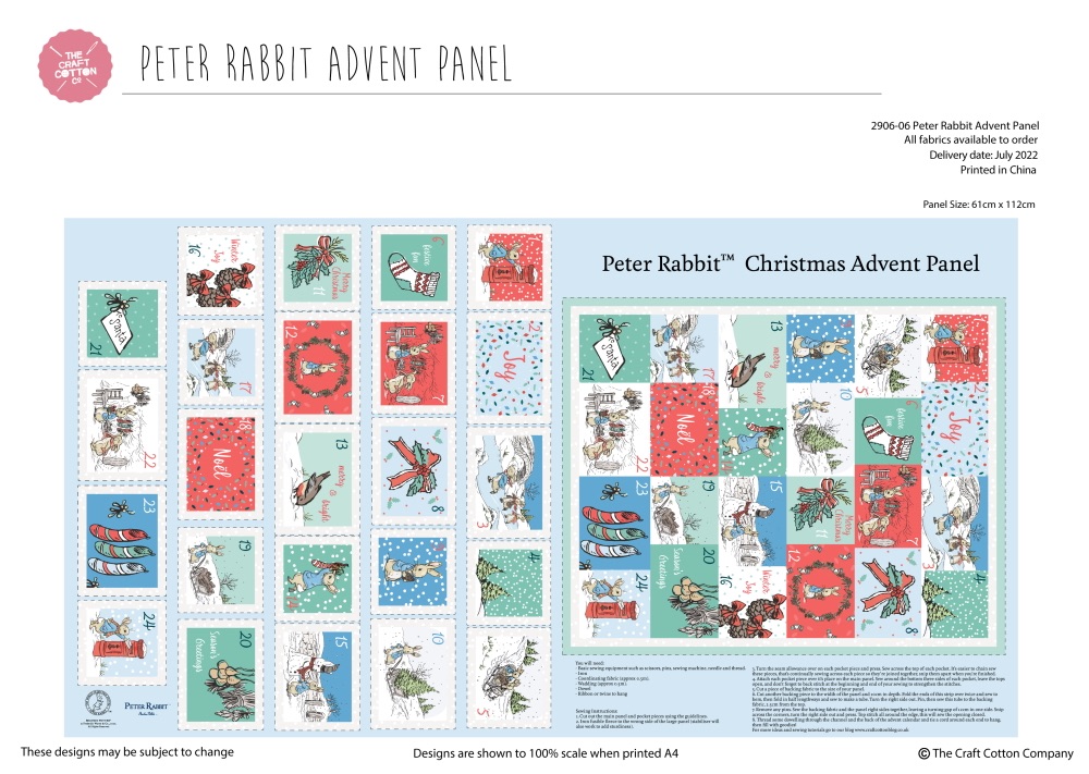 The Most Wonderful Time of the Year- Peter Rabbit Advent Panel-2906