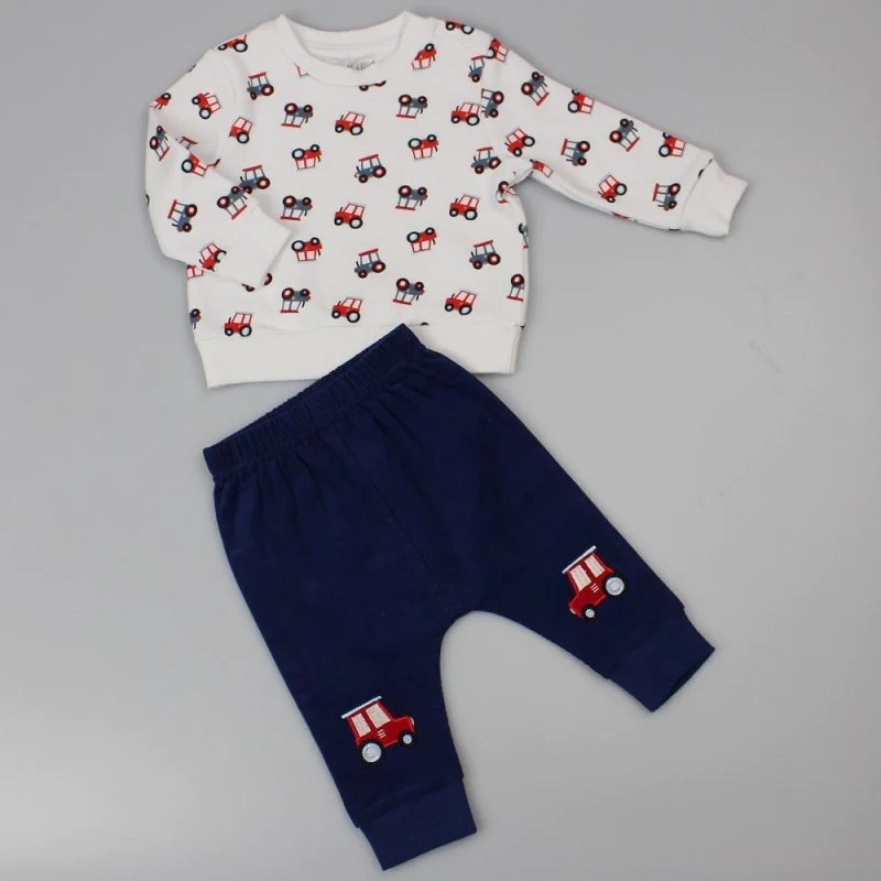 Baby Cord "Tractor" 2 Piece Set By Watch Me Grow