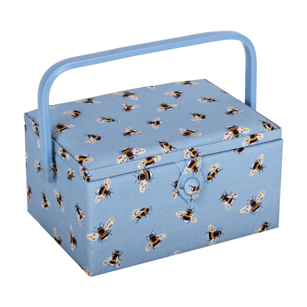 Sewing Box Blue Bees