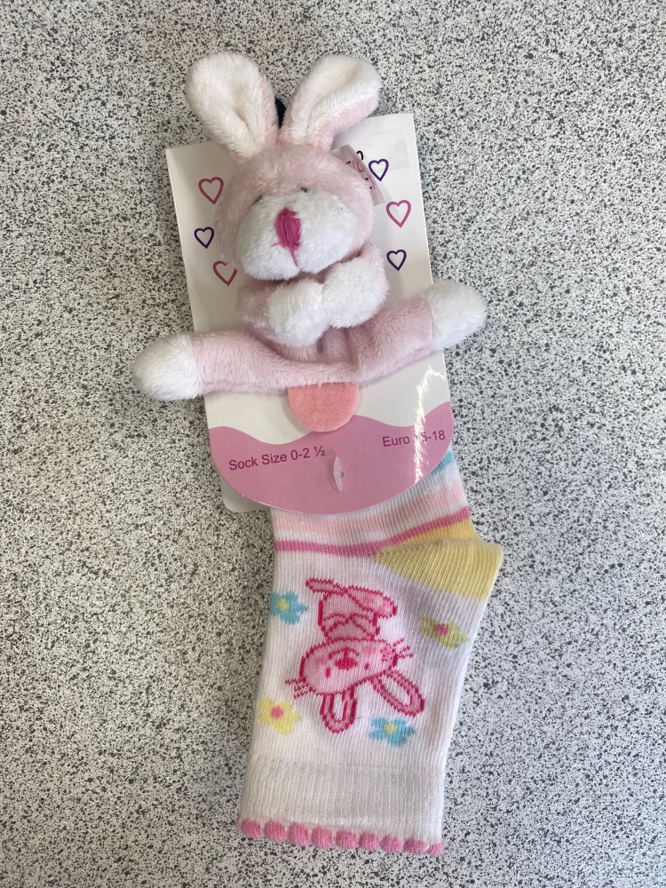 Tick Tock 2 Pairs of Socks with Matching Toy