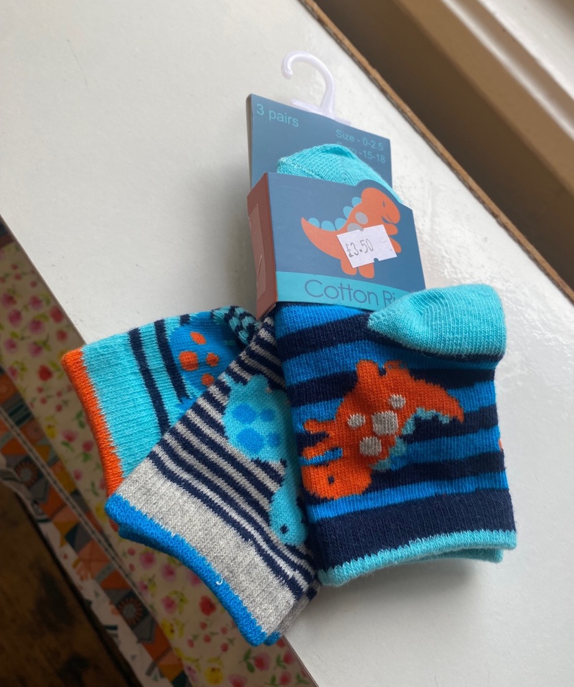 Cotton Rich Dinosaur socks
