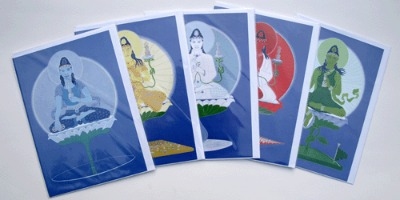 A3 - Fine Art Prints - Set of all 5 Female Buddhas