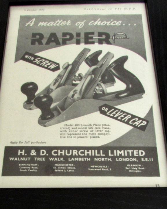 Rapier plnes advert1952