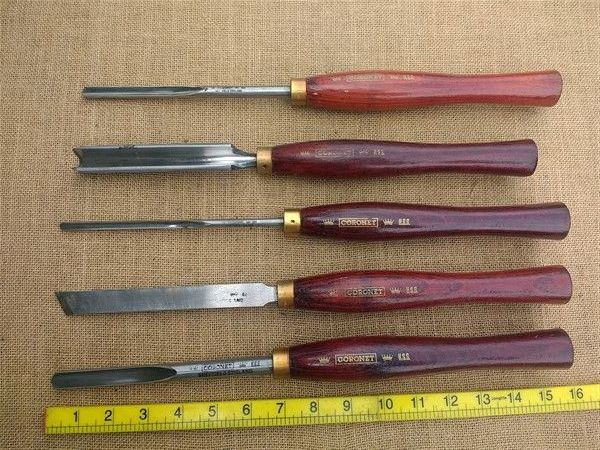 Woodturning chisels - Record Cornet tools set of five