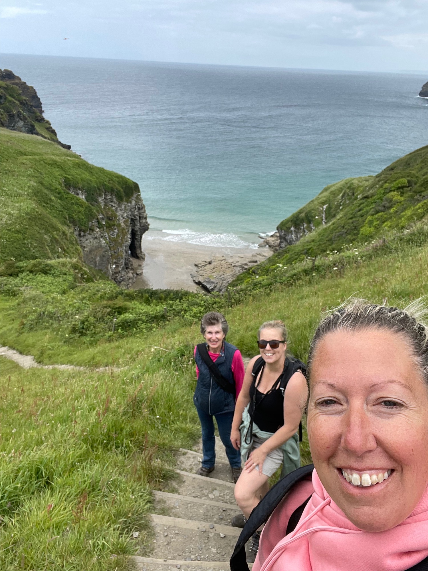 People walking southwest coastal path