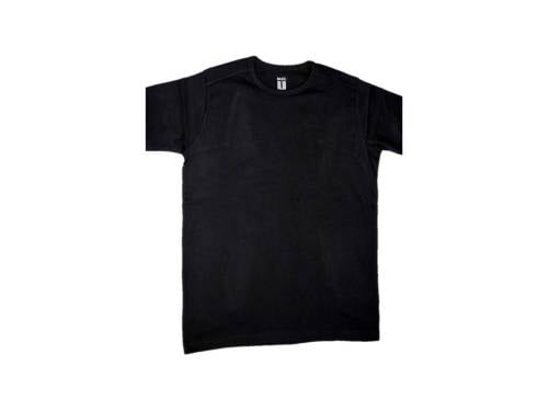 24 Men's Basic Black Cotton T Shirts