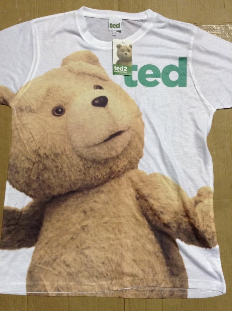 New Product 12 white ted sublimated print t shirts just £1.50 each