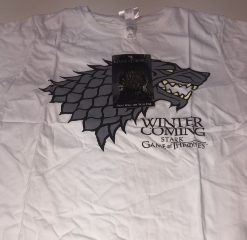 New Product 12 ladies white stark logo game of thrones t shirts just £2.00