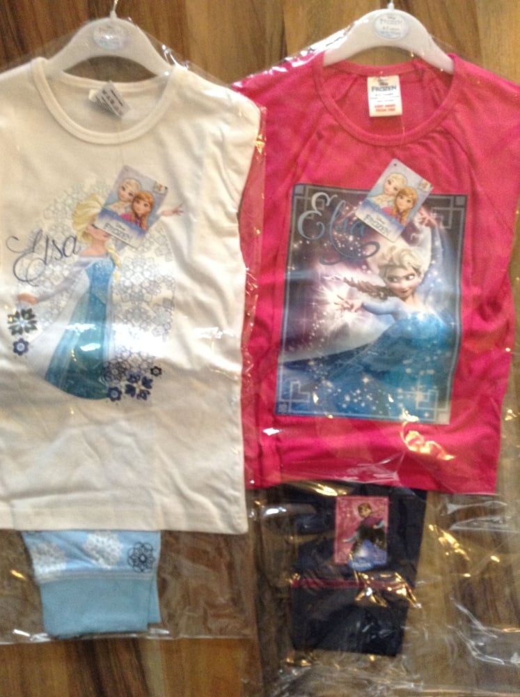 New Product 18 girls frozen crop pyjamas just £2.50 each code 299410