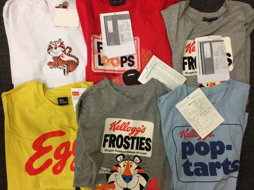 New Product 25 kellogs cereal t shirts just £1.25 each