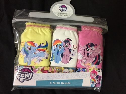 New Product 18 girls 3 pack official my little pony briefs just £1.50 each