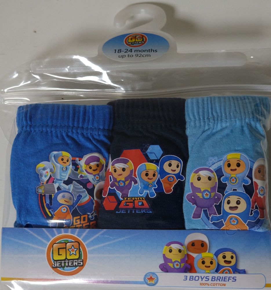 18 boys official go jetters 3 pack briefs  £1.00