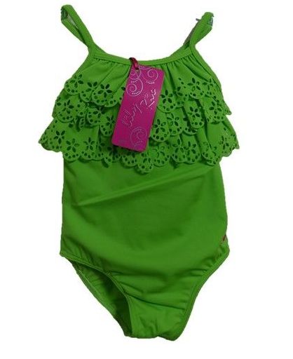 10 Girl's Apple Green Lulu Rio Swim Suits
