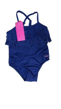 11 Girl's Navy Lulu Rio Swim Suits LRX1006 NOW £3.25.New price £2.65