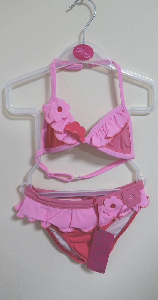 10 Girl's Magenta/Pink Lulu Rio Bikini