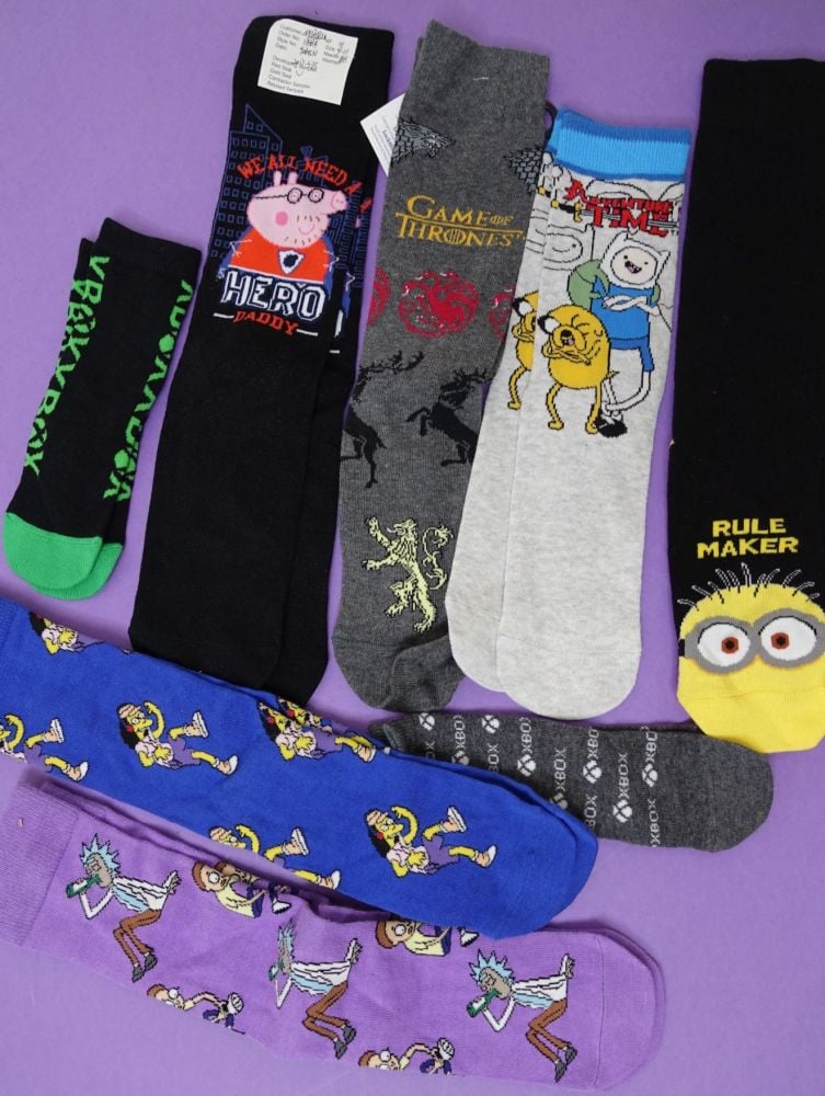 New Product 100 assorted character socks loose just 30p each