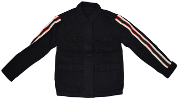 10 Ex Store Black Cotton Military Style Jackets.NOW ONLY £4.00 each