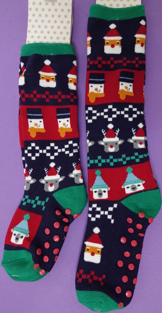 New Product 6 christmas knee high splipper socks just £1.75 each joxn lxxis