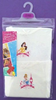 18 Disney Princess 2 Pack Vest 18 Months to 8 Years